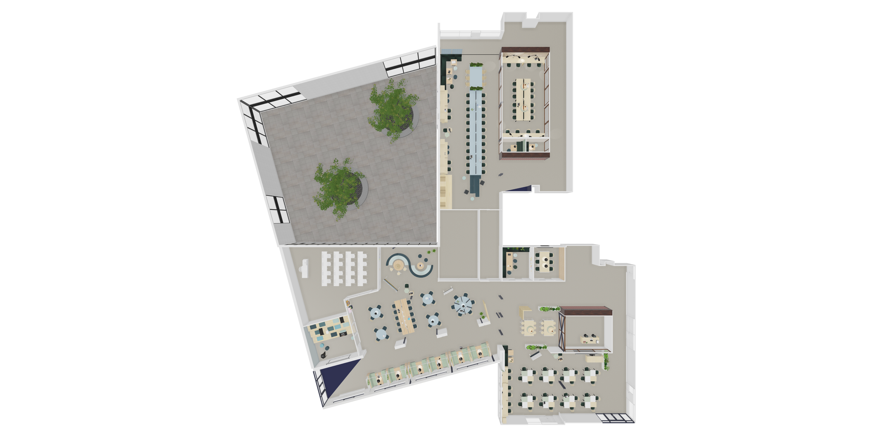 Plattegrond 3d ingekleurd
